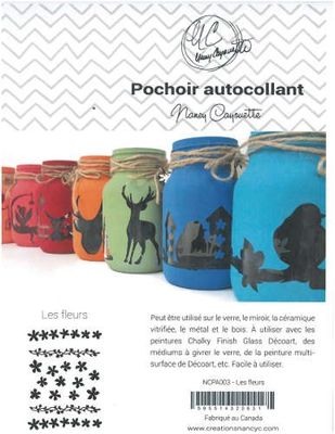 Pochoir autocollant Les fleurs Pochoir autocollant Les fleurs