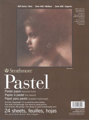 Papier pastel 80lb (118g) 9x12 (24 feuilles) série 400 Strathmore Papier pastel 80lb (118g) 9x12 (24 feuilles) série 400 Strathmore