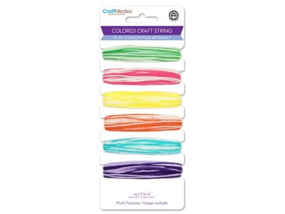 Fil de couleur pour artisanat (9 m de chaque couleur) 100% coton