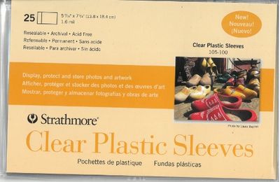Pochettes de plastique 5.4375" x 7.25" (25) Strathmore
