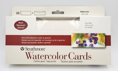 Cartes aquarelle - Étroite (10) 3.875 x 9 Strathmore