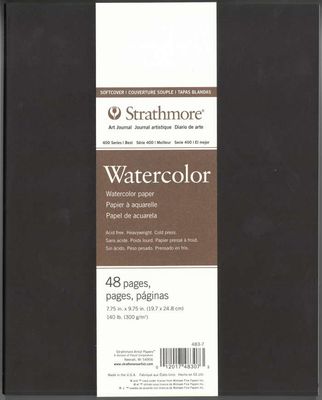 Journal artistique pour aquarelle Couverture souple 7.75 x 9.75 Série 400 Strathmore