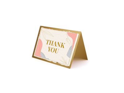 Ensemble de cartes et enveloppes 4.5"x6" (6) (Or)