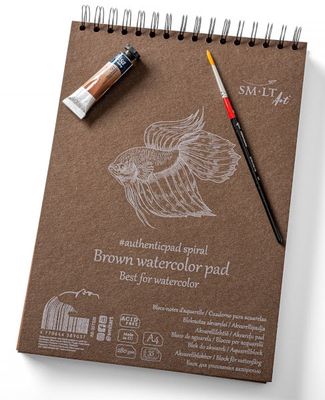 Cahier pour aquarelle brun #authenticbook 280 gsm