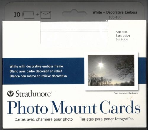 Cartes avec charnière pour photo embossées ens. de 10 Strathmore