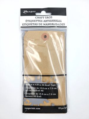 Étiquettes artisanales carton Kraft 6.25"X3.25" Ranger