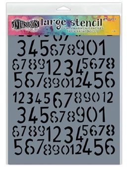 Pochoir Old School Numbers - 9" x 12" Ranger