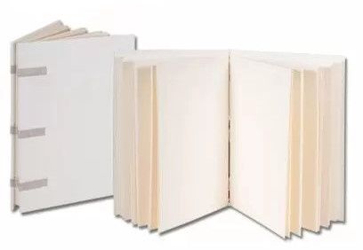 Kit Linen Tape Journal, Ivory pages, Blanc cover, 5"x7" Lineco