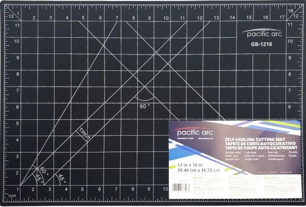 Self-healing cutting mat 12"x18" Pacific arc