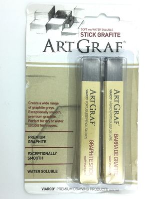 Bâton de graphite 2/paq. mou et soluble à l'eau ArtGraft