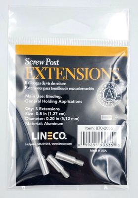 Rallonges de vis de reliure (3) 0.5'' Lineco