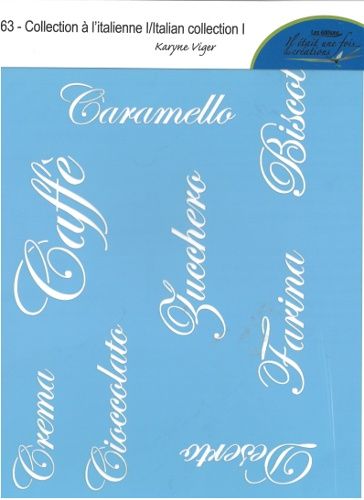 Stencil Italian collection 1 8.5"x11"