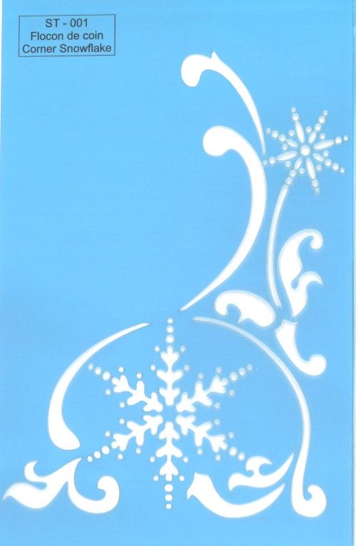 Stencil Corner Snowflake ST-001