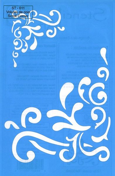 Stencil Scroll Corner ST-011