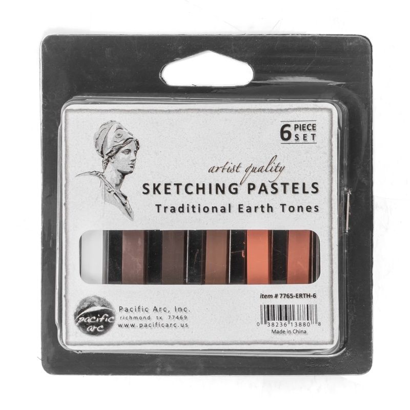 Pastels tendres ens. de 6 - Nuances terre - Pacific arc