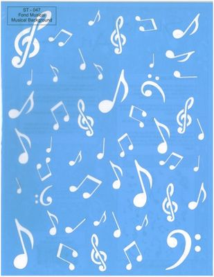 Pochoir Fond Musical ST-047