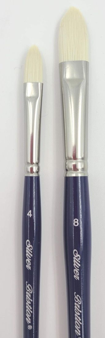 Cats tongue Bristlon Silver Brush short handle