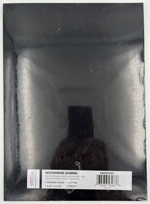 Grand carnet de croquis (8.5 "x 11") : noir uni Pacific arc