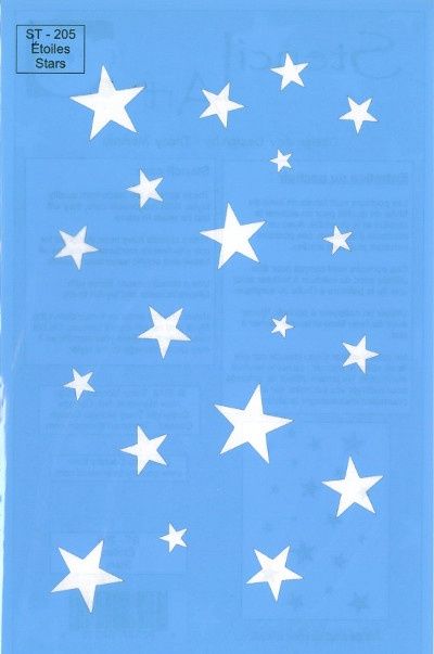 Stencil Stars 5"X8" ST205