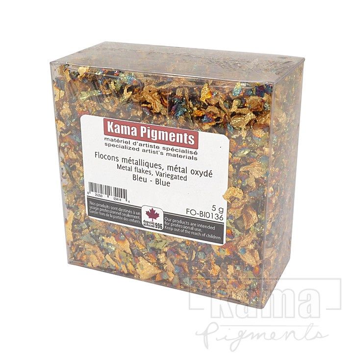 Flocons métalliques, mélange bigarré bleu - Allemagne, 5g