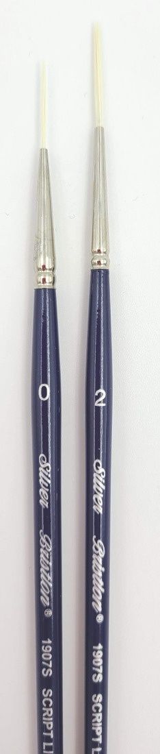 Script Liner Bristlon Silver Brush short handle