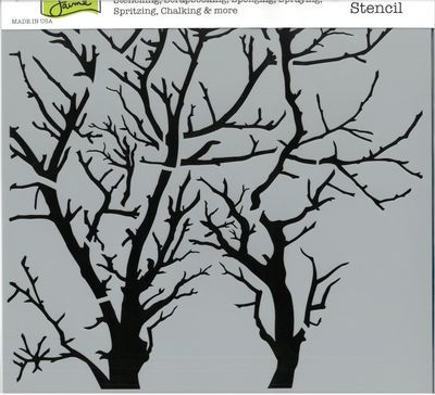 Pochoir Branches Reversed 12"x12" TCW251