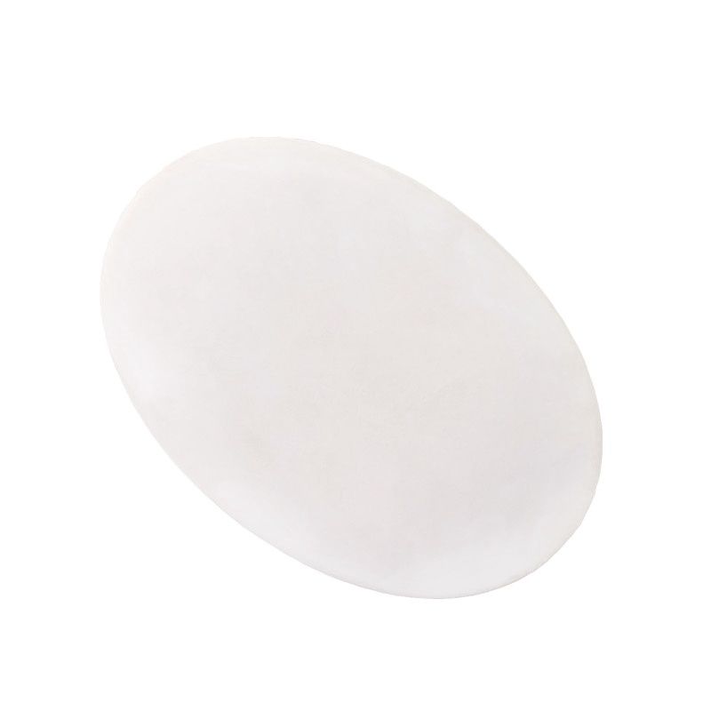 Eraser: Pebble - thin, round plastic - white Pacific arc