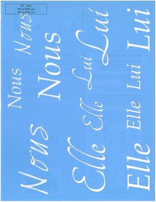 Pochoir Nous-Elle-Lui