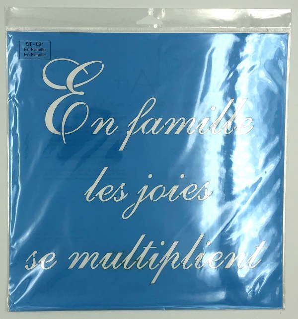 Stencil En famille (Family) 12"x12" ST-091