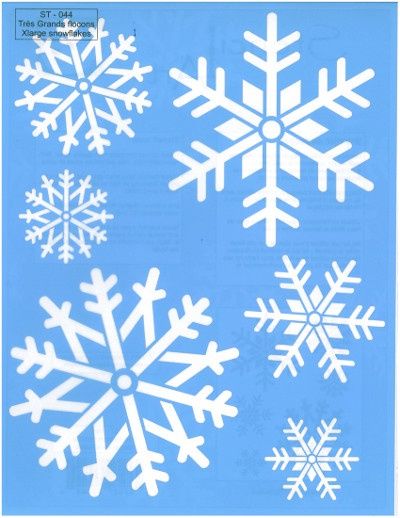 Stencil XLarge Snowflakes ST-044