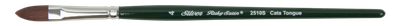 Ruby Satin Langue de chat pointue Manche court Silver Brush