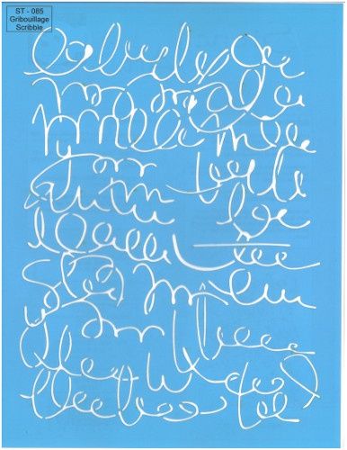 Stencil Scribble 8-1/2"X11