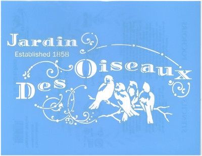 Pochoir Jardins des oiseaux ST-861