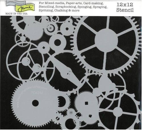 Stencil Gears 12"x12" TCW262