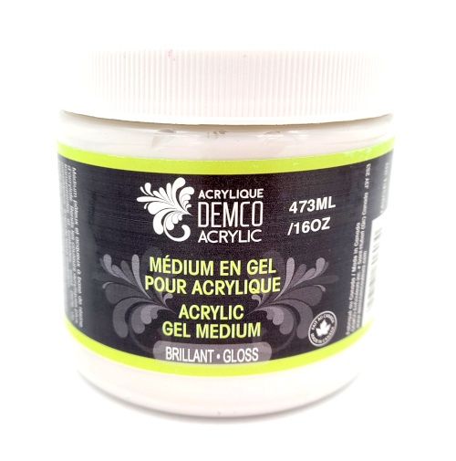 Médium en gel pour acrylique brillant 473ml Demco