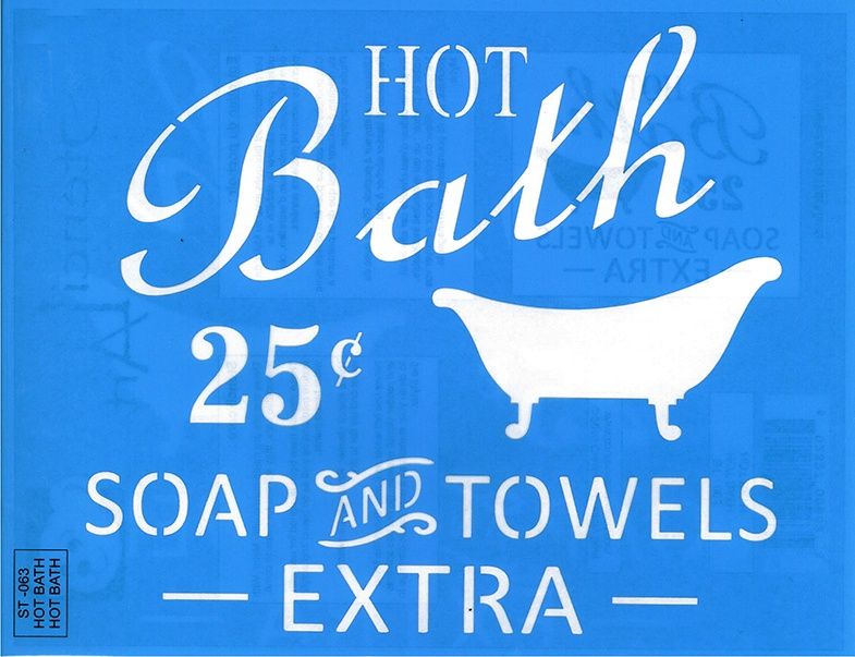 Stencil Hot Bath 25¢ ST-063