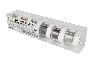Ensemble pigments secs 7ml, no.1 couleurs terre 6x7ml Kama Pigments