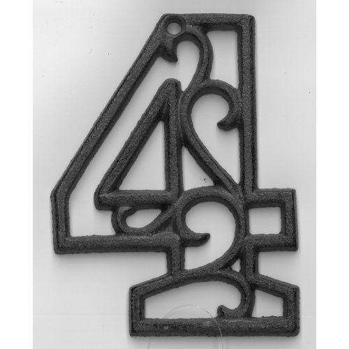 Brown metal number 4 5/8"