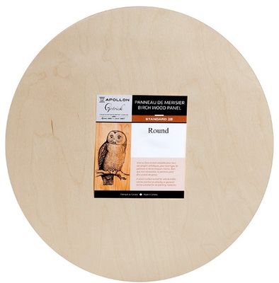 Panneau bois rond 28"