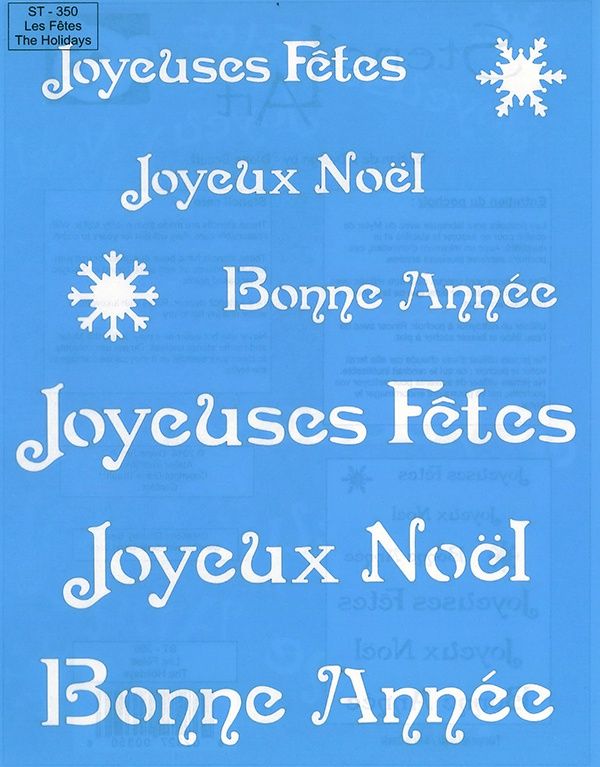 Pochoir Les fêtes ST-350