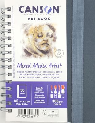Carnet d'art Multi média 184lbs A5 5.8"X8.3¨ Canson