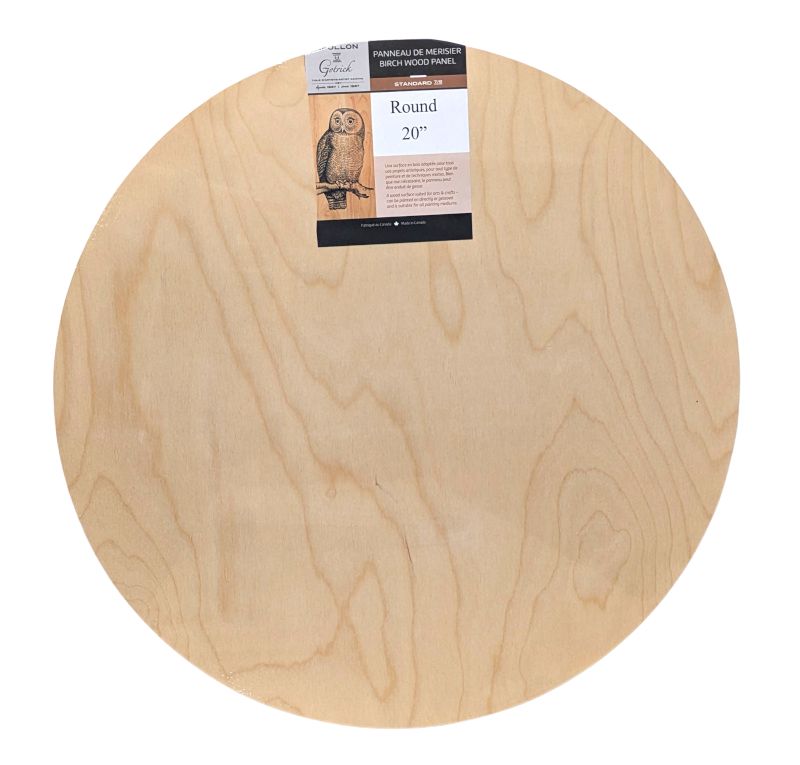 Panneau bois rond 20"