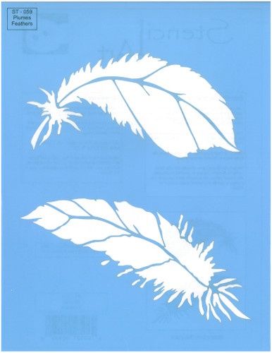 Stencil Feathers ST-059