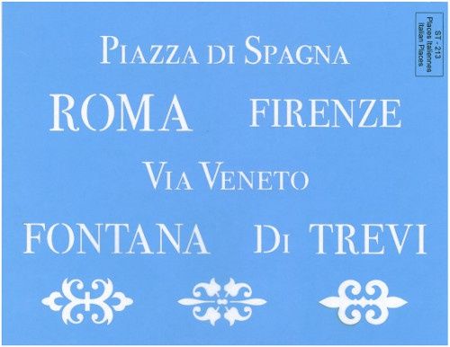 Pochoir Places italiennes (3 feuilles) ST-213