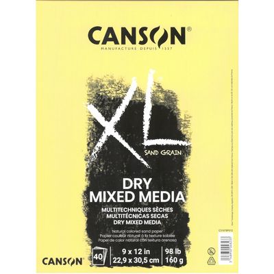 Tablette XL texture sablée - couleur naturelle - 160g 9X12 (40 feuilles) Canson