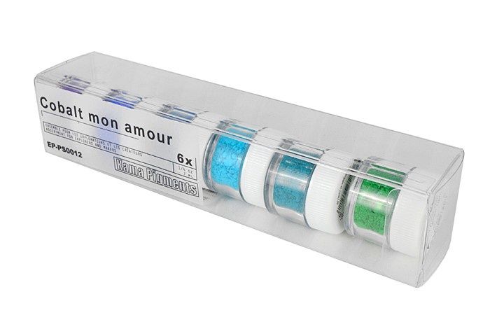 Dry Pigments Assortment 7ml, Cobalt mon amour 6x7ml Kama Pigments