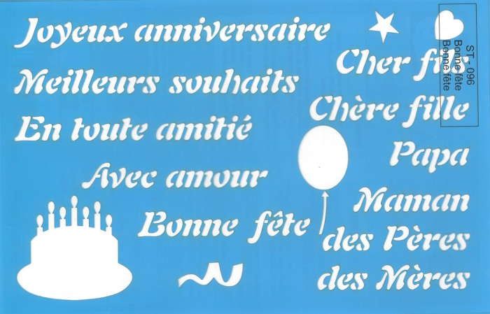Stencil Bonne fête ST-096