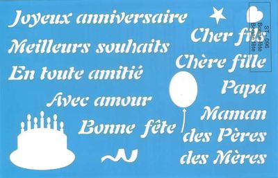 Pochoir Bonne fête ST-096