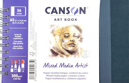 Carnet d'art Multi média 184lbs A5 8.3"x5.8" Canson