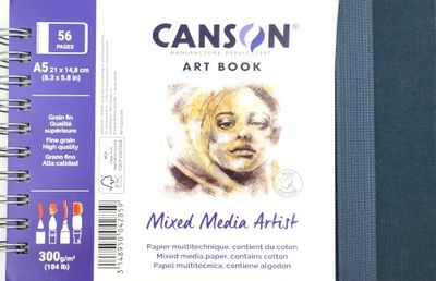 Carnet d'art Multi média 184lbs A5 8.3"x5.8" Canson